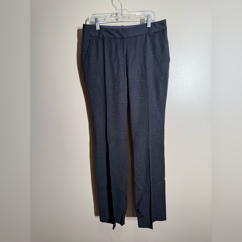 Boden Size 4R British Tweed by Moon Grey wool blend slack dress Pants
